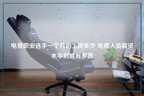 电竞职业选手一个月的工资多少 电竞人员薪资水平到底有多高